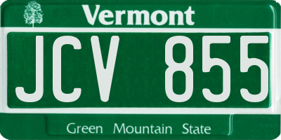 VT license plate JCV855