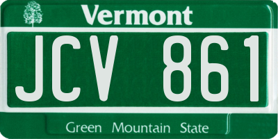 VT license plate JCV861