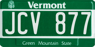 VT license plate JCV877