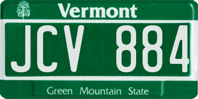 VT license plate JCV884