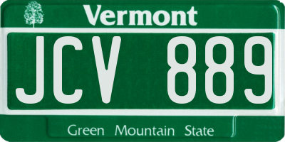 VT license plate JCV889
