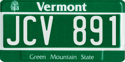 VT license plate JCV891