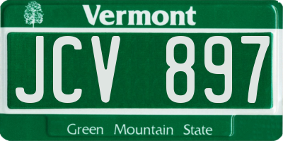 VT license plate JCV897