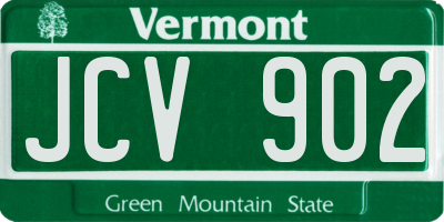 VT license plate JCV902
