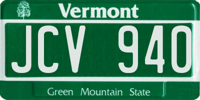 VT license plate JCV940