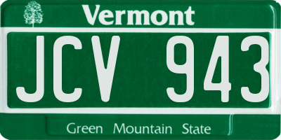 VT license plate JCV943