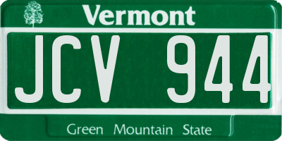 VT license plate JCV944