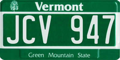 VT license plate JCV947