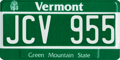 VT license plate JCV955