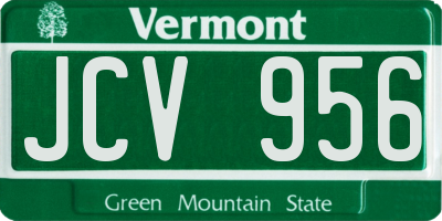 VT license plate JCV956