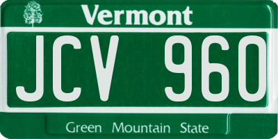 VT license plate JCV960