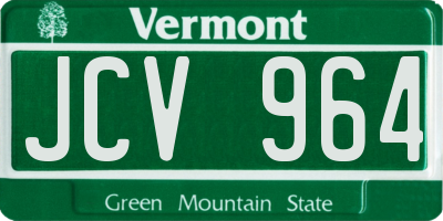 VT license plate JCV964