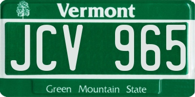 VT license plate JCV965