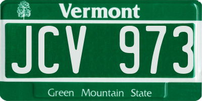 VT license plate JCV973