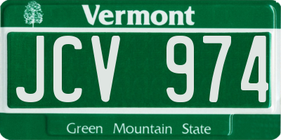 VT license plate JCV974
