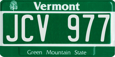VT license plate JCV977