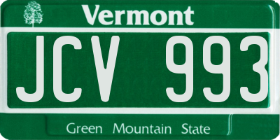 VT license plate JCV993