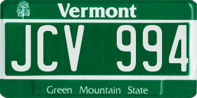VT license plate JCV994
