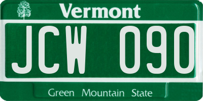 VT license plate JCW090