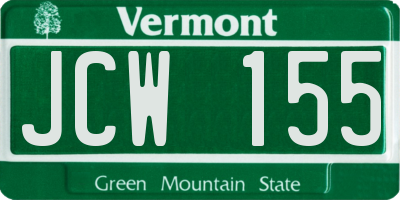 VT license plate JCW155