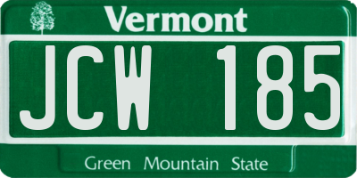 VT license plate JCW185