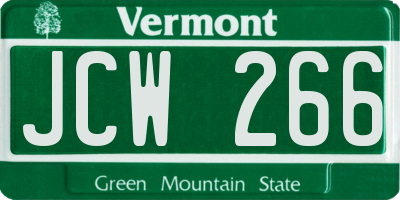 VT license plate JCW266
