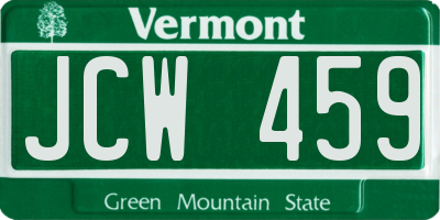 VT license plate JCW459
