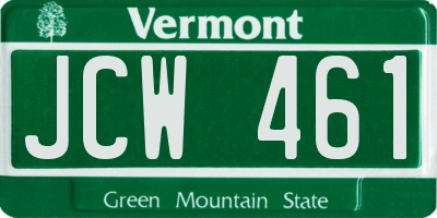 VT license plate JCW461