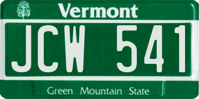 VT license plate JCW541