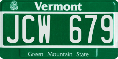 VT license plate JCW679