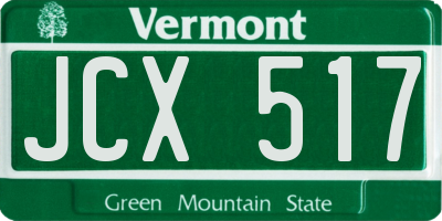 VT license plate JCX517