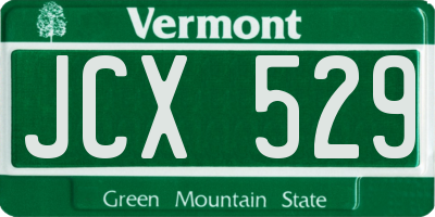 VT license plate JCX529