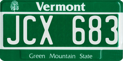 VT license plate JCX683
