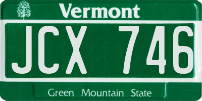 VT license plate JCX746