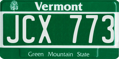 VT license plate JCX773