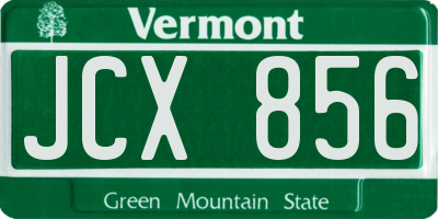 VT license plate JCX856