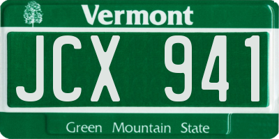 VT license plate JCX941