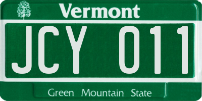 VT license plate JCY011