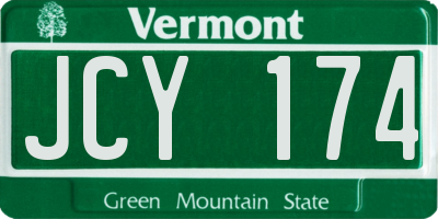 VT license plate JCY174
