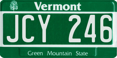 VT license plate JCY246