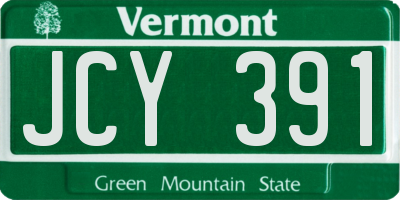 VT license plate JCY391