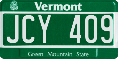 VT license plate JCY409