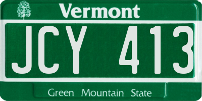VT license plate JCY413