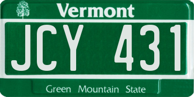 VT license plate JCY431