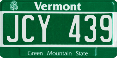 VT license plate JCY439