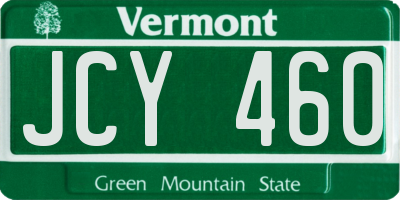 VT license plate JCY460
