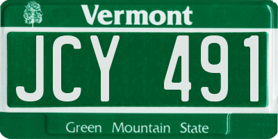 VT license plate JCY491