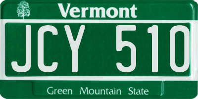 VT license plate JCY510