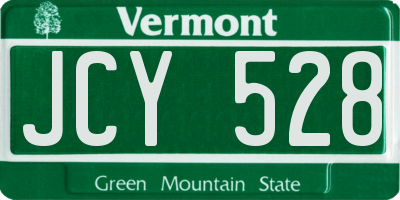 VT license plate JCY528