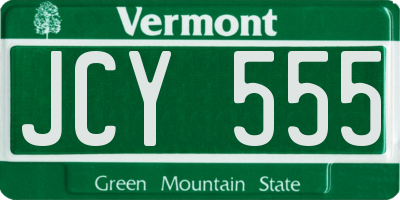 VT license plate JCY555